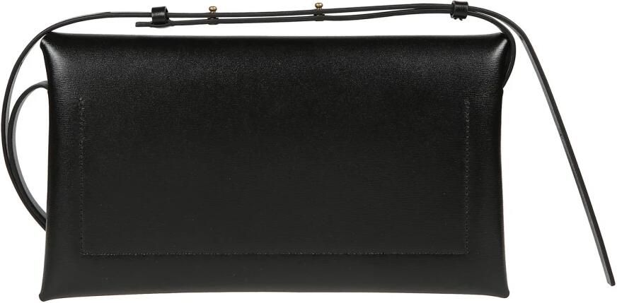 Jil Sander Kleine leren crossbody tas met reliëflogo Black Dames - Foto 3