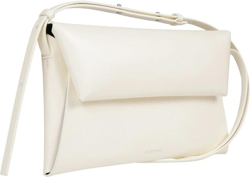 Jil Sander Kleine leren crossbody tas met reliëflogo White Dames - Foto 2