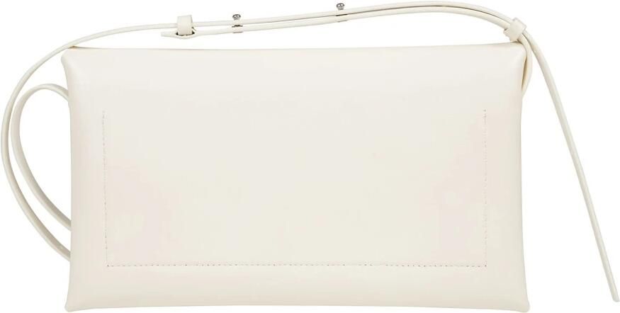 Jil Sander Kleine leren crossbody tas met reliëflogo White Dames - Foto 3