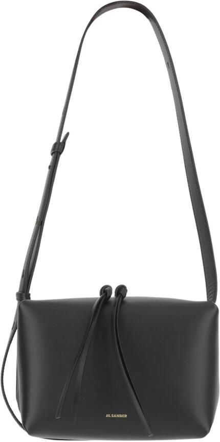 Jil Sander Hobo bags Leather Shoulder Bag With Logo in zwart - Foto 2