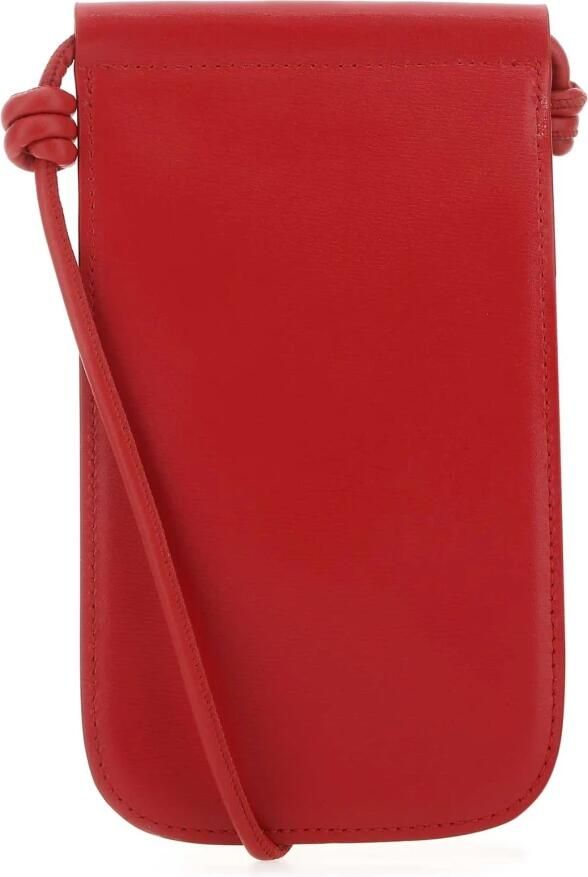 Jil Sander Rood Leren Telefoonhoesje Stijlvolle Accessoire Red Dames - Foto 2