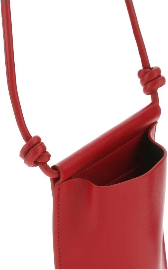 Jil Sander Rood Leren Telefoonhoesje Stijlvolle Accessoire Red Dames - Foto 3