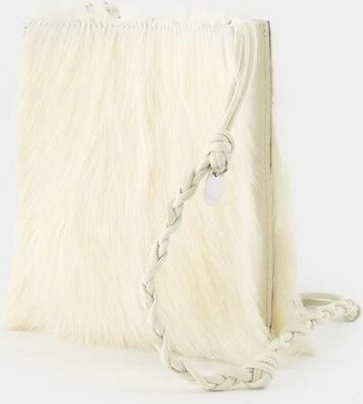 Jil Sander Hobo bags Tangle Small Crossbody Leather White in wit - Foto 4