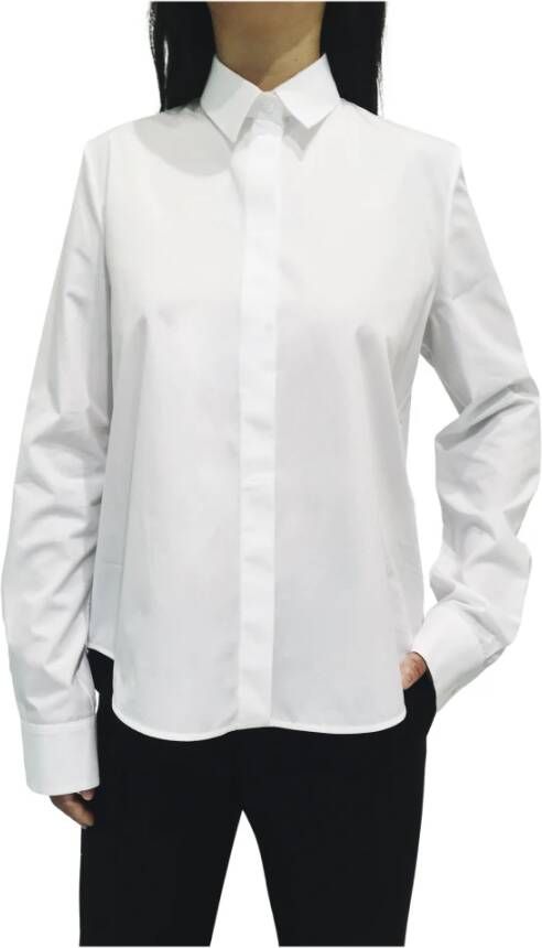 Jil Sander Klassieke Witte Poplin Overhemd White Dames