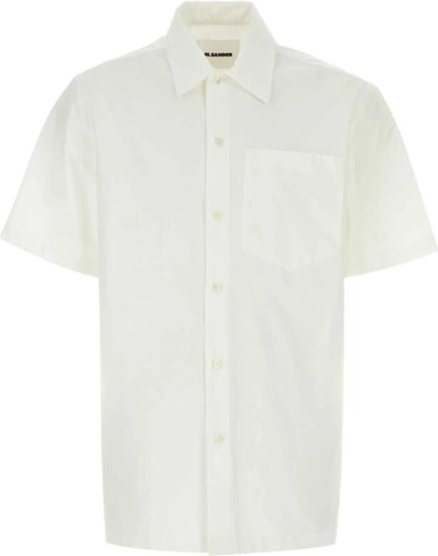 Jil Sander Korte mouw shirts White Heren