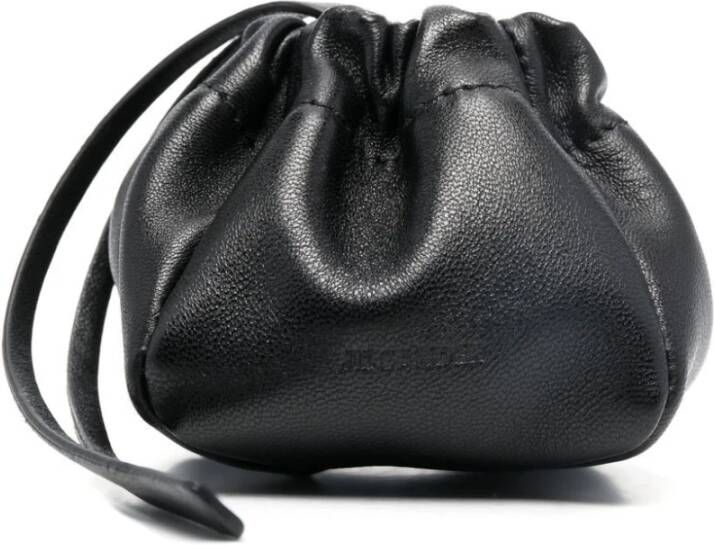 Jil Sander Mini Ripple Bucket Tas Zwart Dames