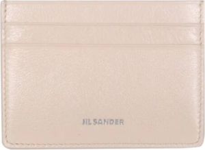 Jil Sander Leather Card Holder Roze Dames