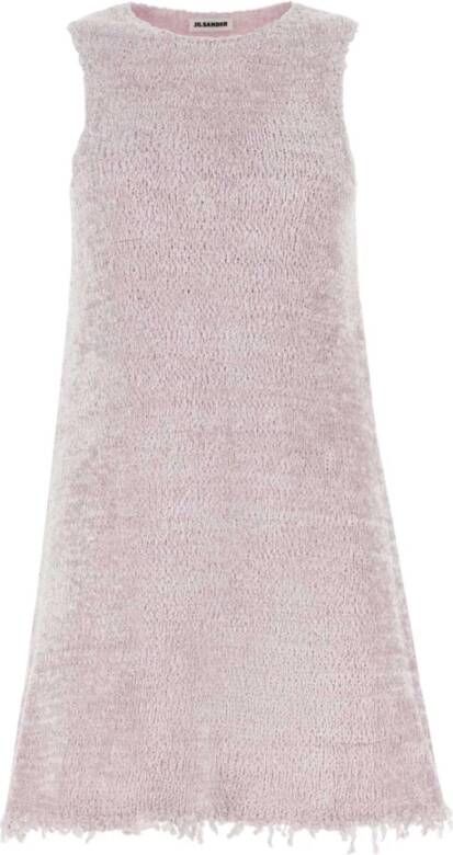 Jil Sander Lila Fluweel Mini Jurk Zomer Klaar Purple Dames