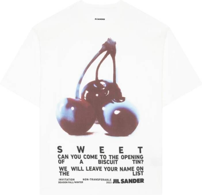 Jil Sander Logo LS T-Shirt Nachtglans Meerkleurig Heren