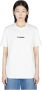 Jil Sander Logo-Print Katoenen T-Shirt in Wit White Dames - Thumbnail 1
