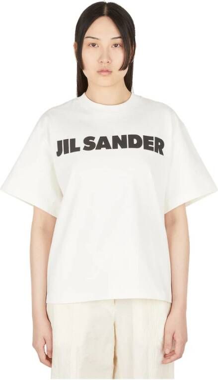 Jil Sander Logo print t-shirt Beige Dames
