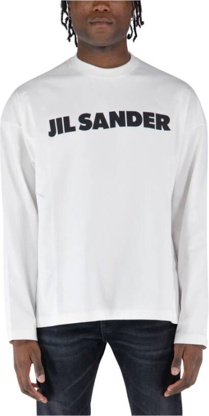 Jil Sander Logo T-Shirt White Heren