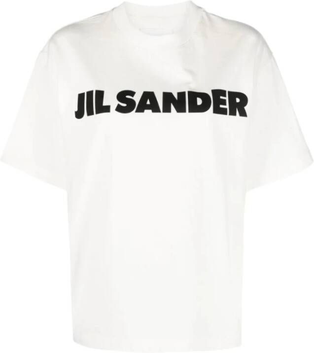 Jil Sander Logo T-shirt Wit Dames