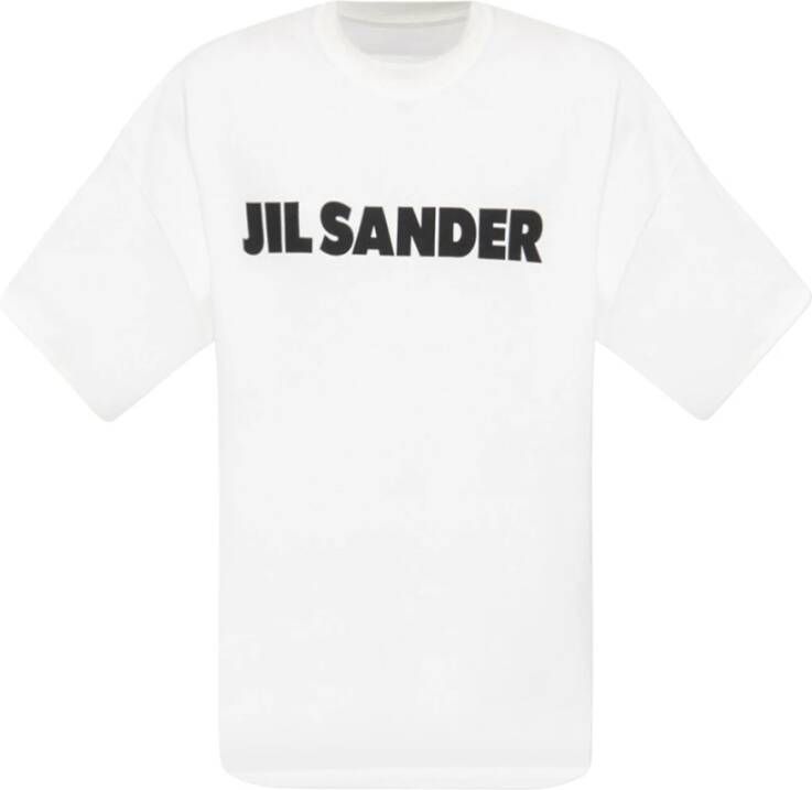 Jil Sander Logo T-shirt Wit Heren