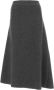 Jil Sander Luxe Grijze Wollen Midi Rok Grijs Dames - Thumbnail 1