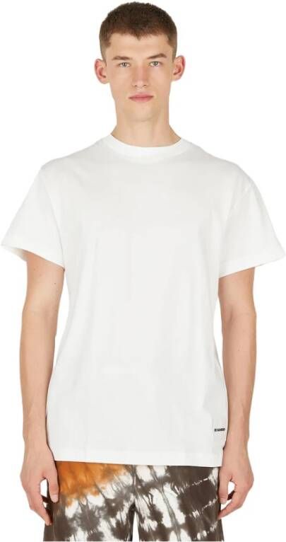 Jil Sander Luxe Logo Print T-Shirt Set Wit Heren