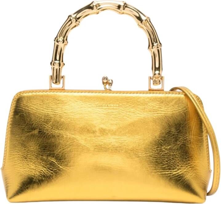 Jil Sander Goji Mini Bamboo Handtas Grijs Yellow Dames