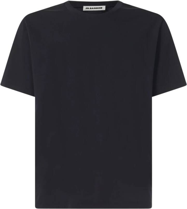 Jil Sander Navyblauw T-shirt met relaxte pasvorm Blauw Heren