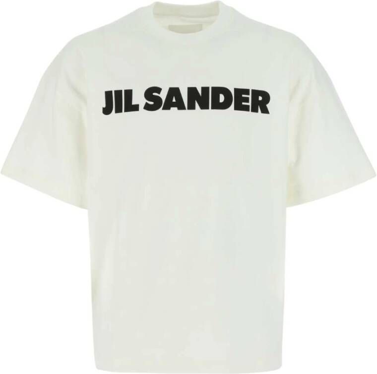 Jil Sander Oversized Ivoor Katoenen T-Shirt Wit
