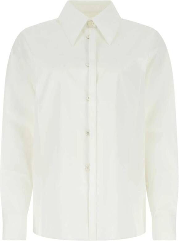 Jil Sander Oversized Poplin Overhemd White Dames