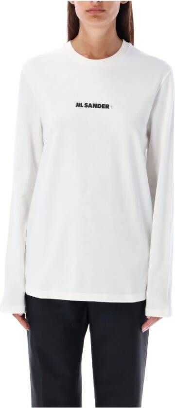 Jil Sander Porcellana Longsleeve T-Shirt Upgrade Jouw Garderobe White Dames