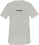 Jil Sander Porselein Logo Print T-Shirt Beige Dames - Thumbnail 1