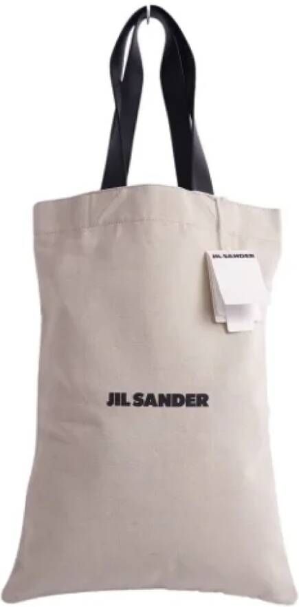 Jil Sander Pre-owned Canvas handbags Beige Dames