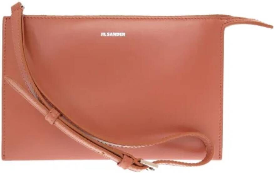 Jil Sander Pre-owned Leather clutches Roze Unisex