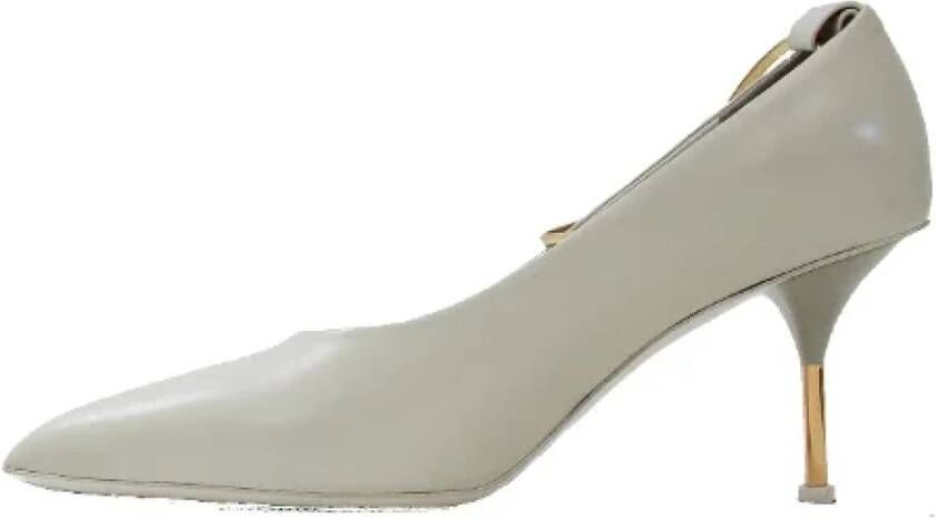 Jil Sander Pre-owned Leather heels White Dames