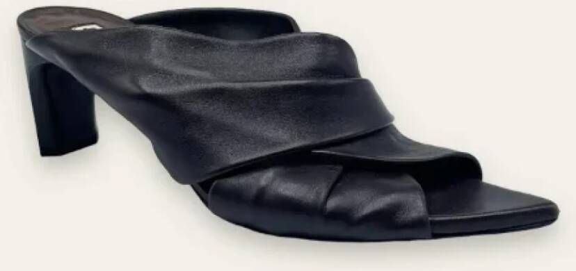 Jil Sander Pre-owned Leather sandals Zwart Dames