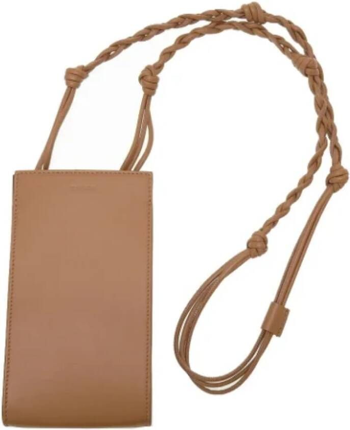 Jil Sander Pre-owned Leather shoulder-bags Bruin Dames