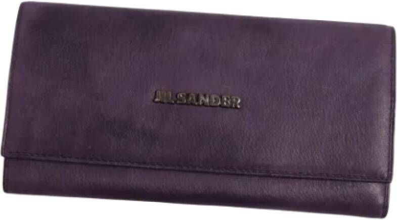 Jil Sander Pre-owned Leather wallets Paars Dames