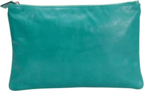Jil Sander Pre-owned Leather clutches Groen Dames