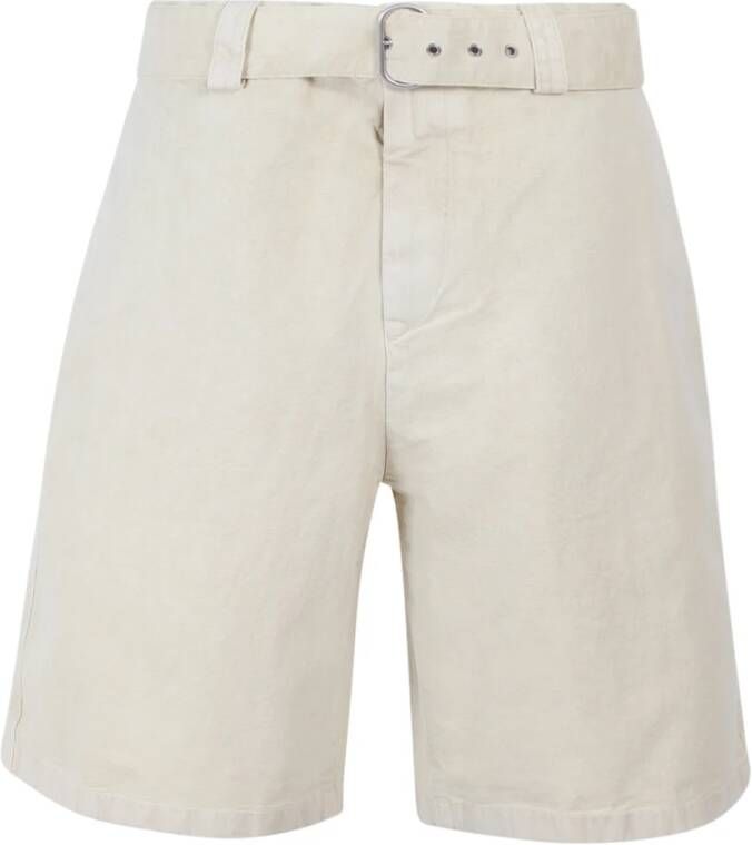 Jil Sander Sand Cotton Bermuda shorts Beige Heren