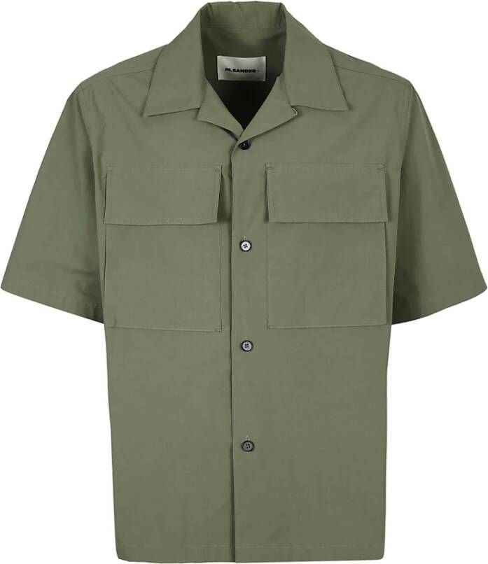 Jil Sander Short Sleeve Shirts Groen Heren