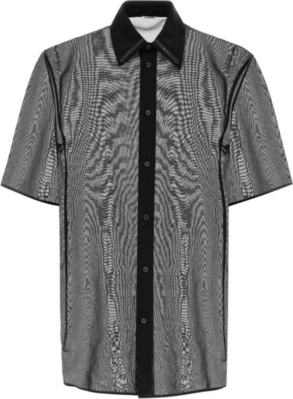 Jil Sander Short Sleeve Shirts Zwart Heren