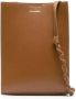 Jil Sander Bruine Leren Crossbody Tas Brown Dames - Thumbnail 1