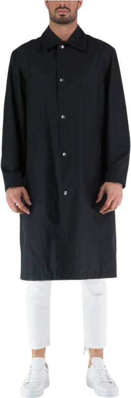 Jil Sander Single-Breasted Coats Zwart Heren