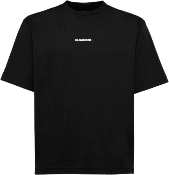 Jil Sander Zwart Logo T-Shirt Slim Fit Black Heren