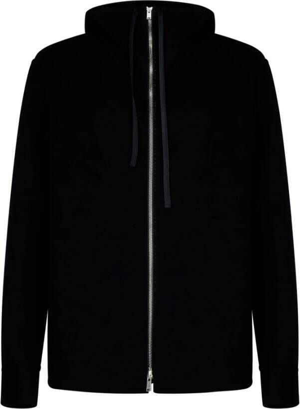 Jil Sander Zwarte Zip-through Sweatshirt voor Heren Black Heren