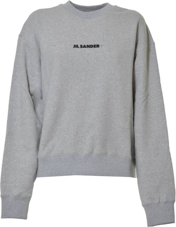 Jil Sander Grijze Sweatshirt Regular Fit Geschikt voor alle temperaturen 100% katoen Gray