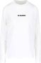 Jil Sander Wit Katoenen Logo Print Sweatshirt Wit Dames - Thumbnail 1