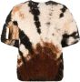 Jil Sander Beige Tie-Dye Katoenen T-Shirt Brown Dames - Thumbnail 1