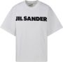 Jil Sander Comfortabel Oversized T-Shirt met Lettering White Dames - Thumbnail 10
