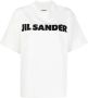 Jil Sander Comfortabel Oversized T-Shirt met Lettering White Dames - Thumbnail 3