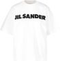 Jil Sander Comfortabel Oversized T-Shirt met Lettering White Dames - Thumbnail 3