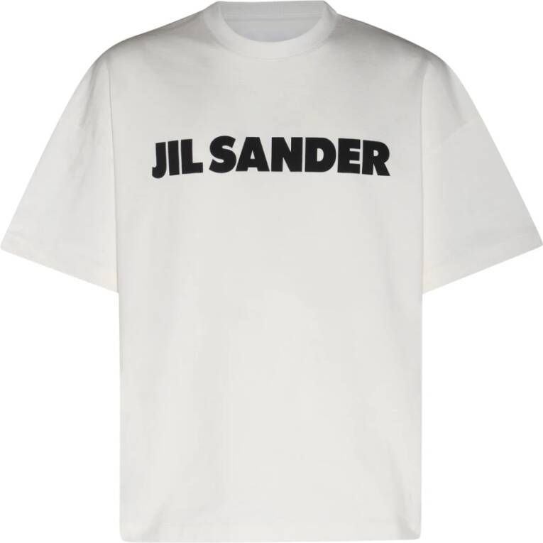 Jil Sander Heren T-shirt van katoen met relaxte pasvorm White Heren