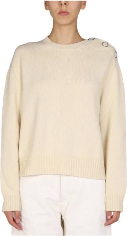 Jil Sander Truien met ronde hals Beige Dames