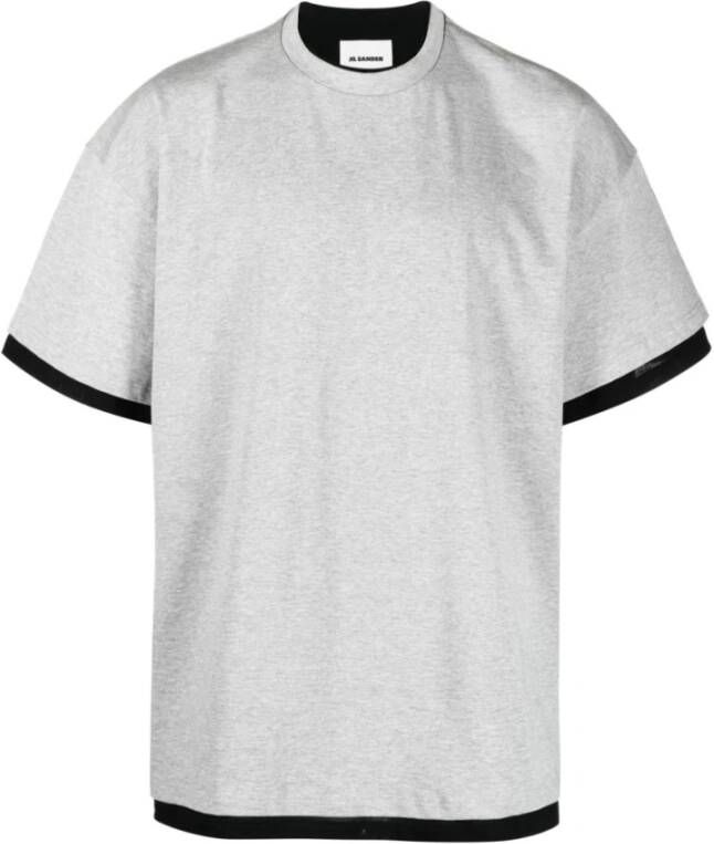 Jil Sander Upgrade je casual garderobe met grijze T-shirts en polos Grijs Heren