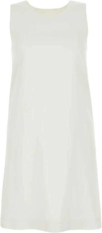 Jil Sander Upgrade je garderobe met witte sabel mini jurk White Dames